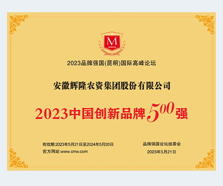 2023 China's top 500 innovative brands